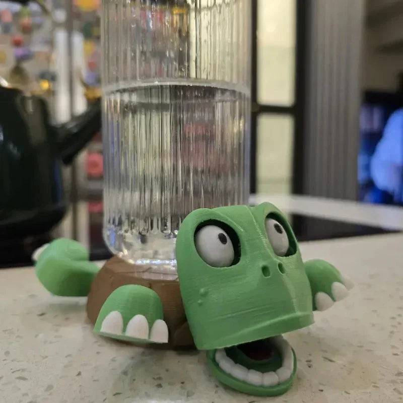 Porta-Copo Tartaruga 3D - Divertida e Funcional em Sua Mesa