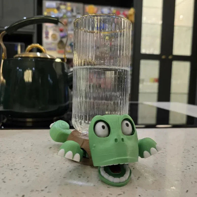 Porta-Copo Tartaruga 3D - Divertida e Funcional em Sua Mesa