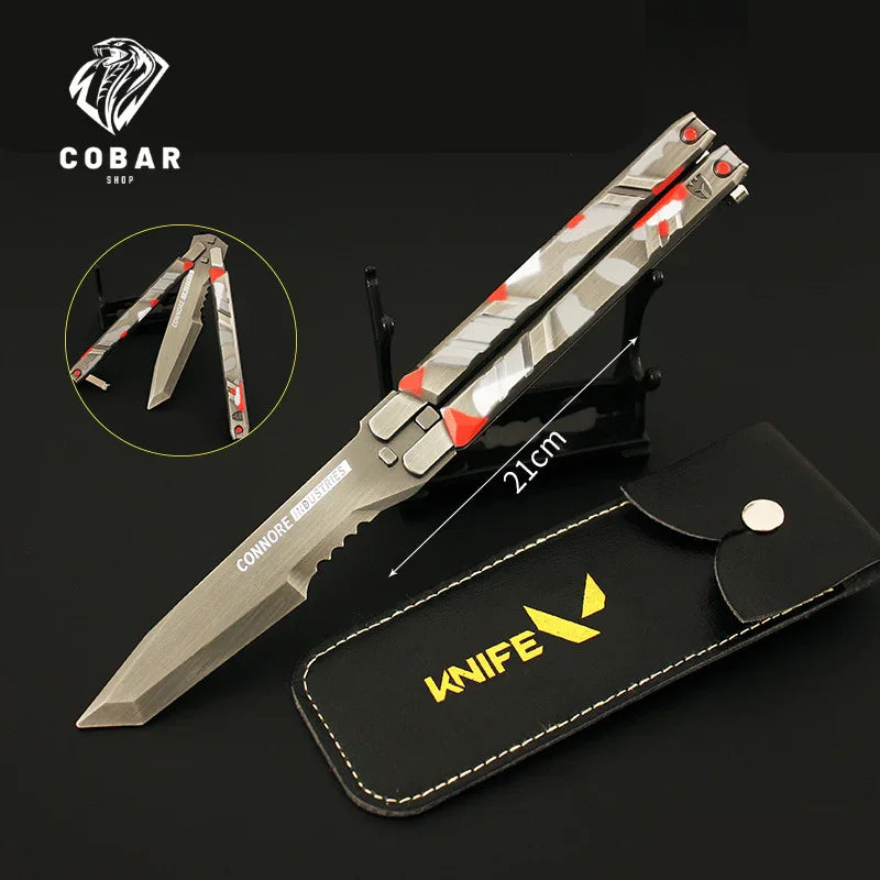 Faca Recon inspirada no Valorant, feita em metal com 21cm. Design exclusivo e detalhado, ideal para colecionadores e fãs do universo do jogo.