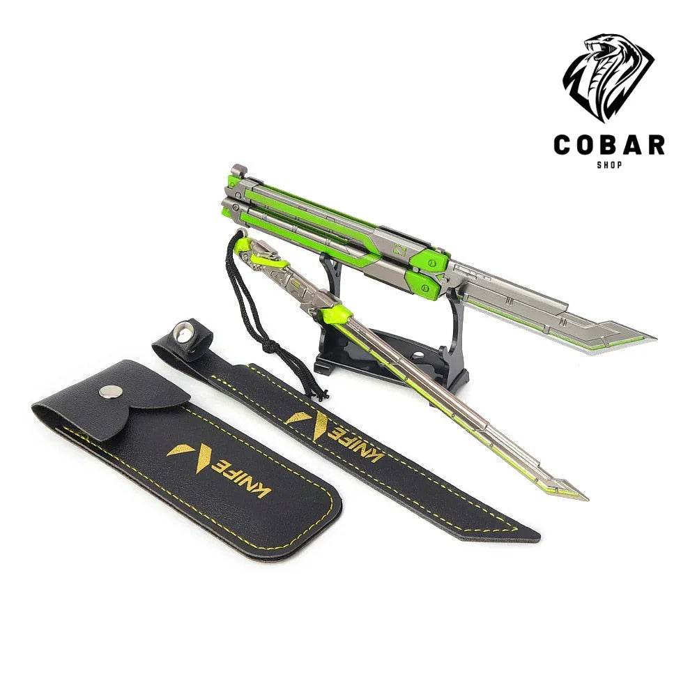 Faca RGX inspirada no Valorant, com 21cm e feita em metal. Design exclusivo e detalhado, ideal para fãs e colecionadores que amam o universo do jogo.