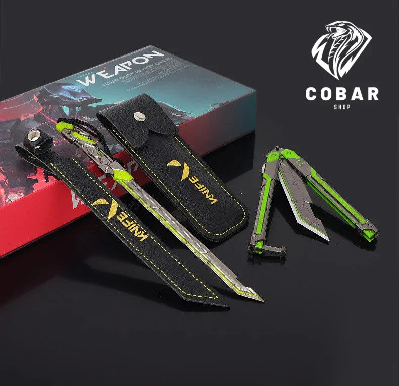 Faca RGX inspirada no Valorant, com 21cm e feita em metal. Design exclusivo e detalhado, ideal para fãs e colecionadores que amam o universo do jogo.