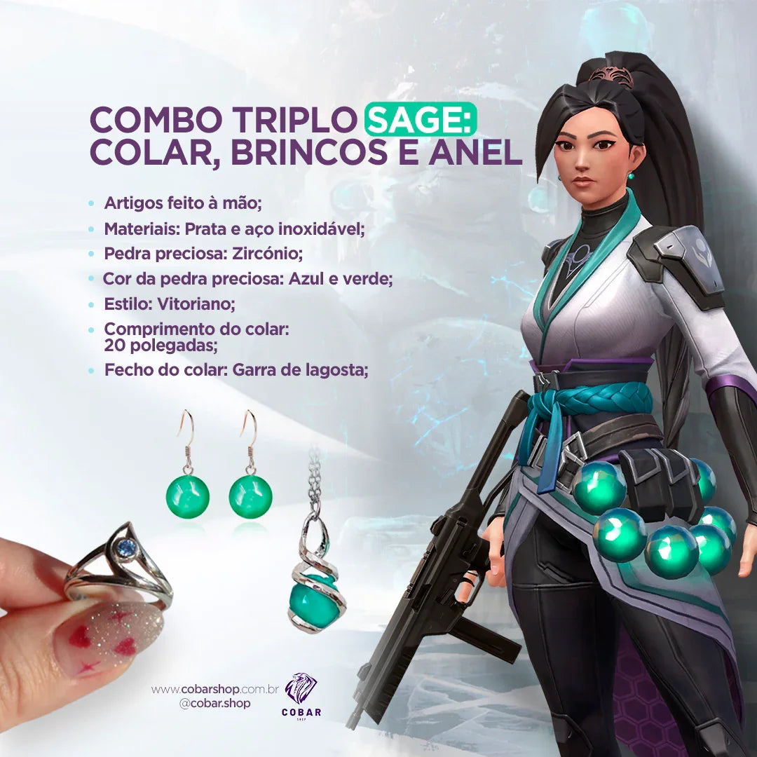 Colar Sage + Anel Sage