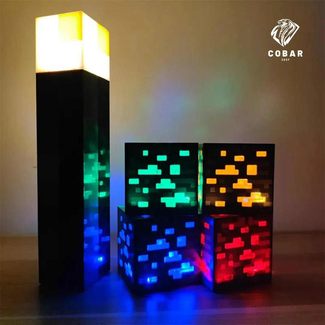 Luminária Cubo Minecraft