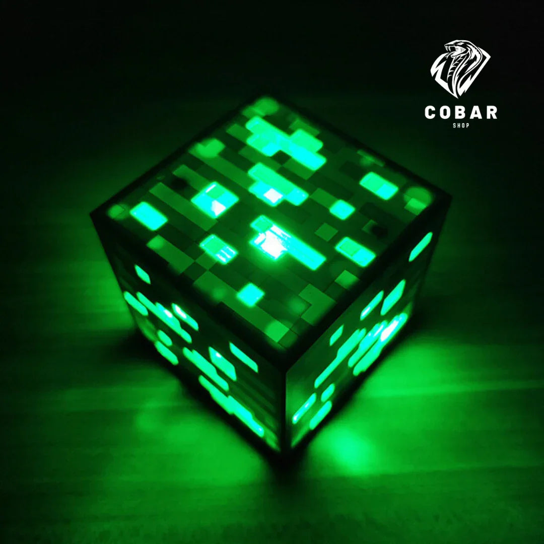 Luminária Cubo Minecraft