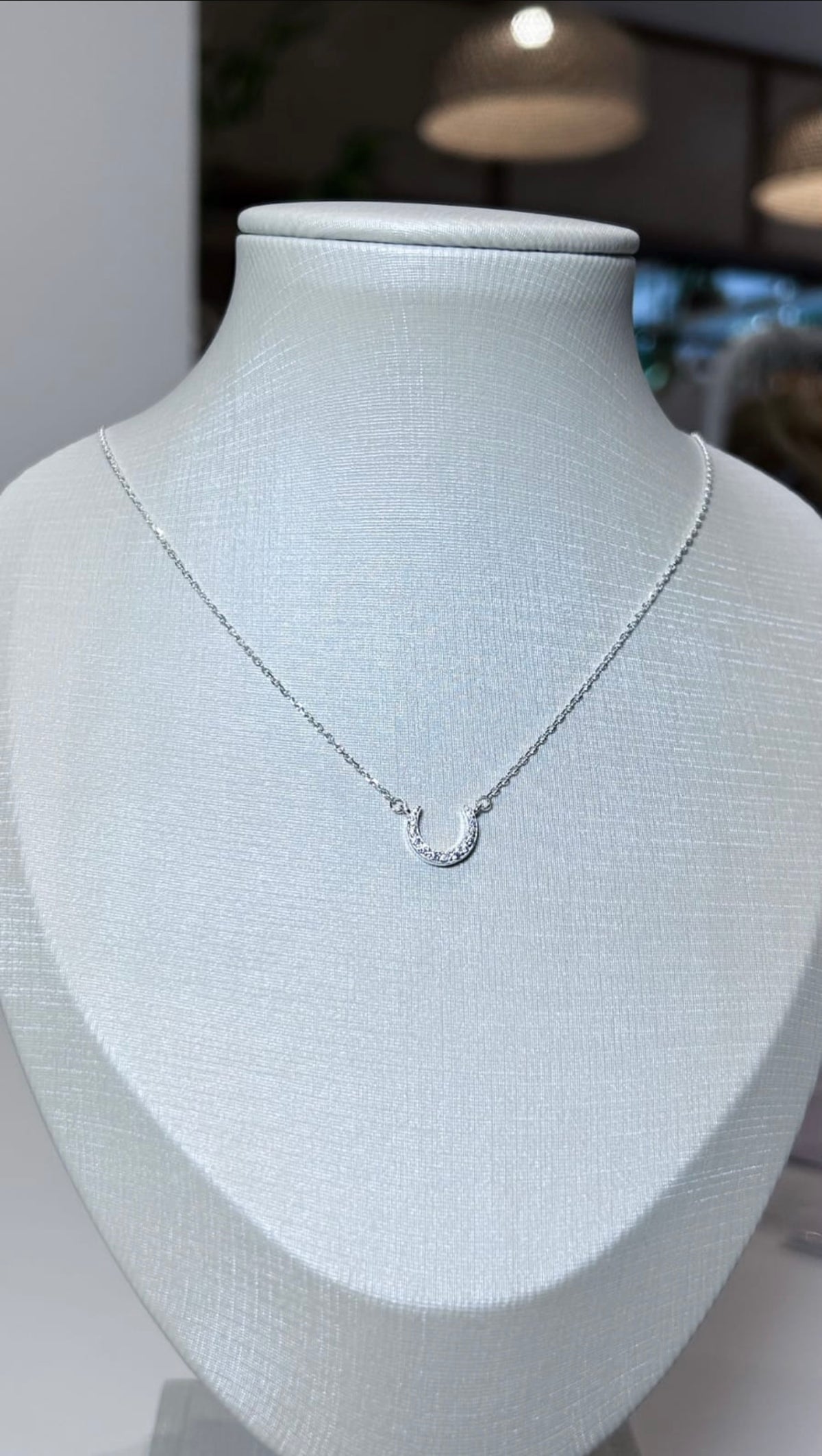 Colar Lua em Prata 925 Feminino Delicado com Zircônias