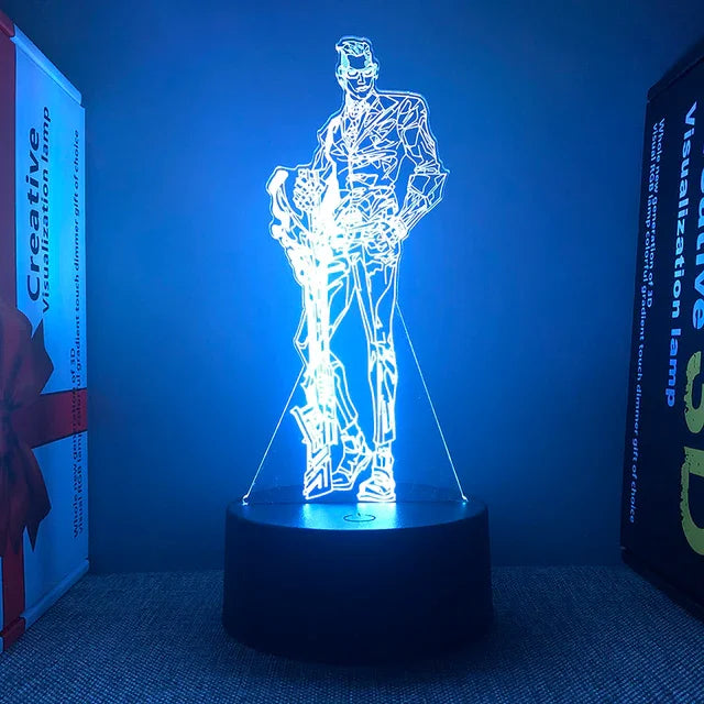 Luminária Valorant com base, cabo e controle remoto. Presente ideal para fãs do jogo. Potência 0-5W, voltagem 5V. Decore com estilo e confiança!