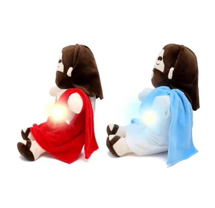 Descubra a paz interior com a Pelúcia Jesus que Respira. 🌟 Sinta a tranquilidade a cada inspiração e expiração Altura da Pelúcia: 38cm Material de enchimento: Algodão P