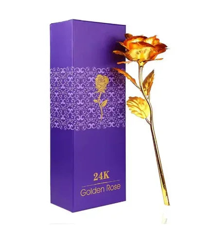 Kit com 5 Rosas Galáxia banhadas a ouro, artesanais e duradouras. Presente único que surpreende e emociona mulheres de todas as idades.