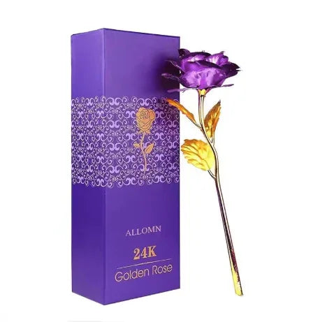 Kit com 5 Rosas Galáxia banhadas a ouro, artesanais e duradouras. Presente único que surpreende e emociona mulheres de todas as idades.