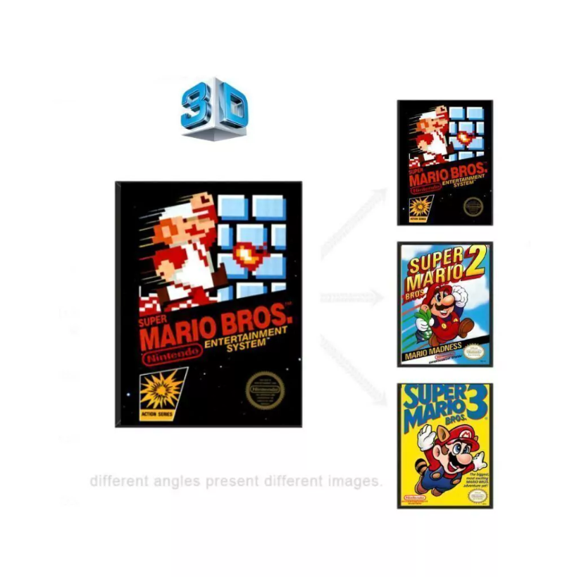 Quadro super Mário em 3D