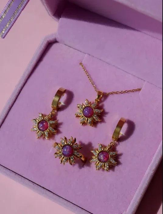 Kit joias Rapunzel Giratório Banhado em Prata ou Ouro