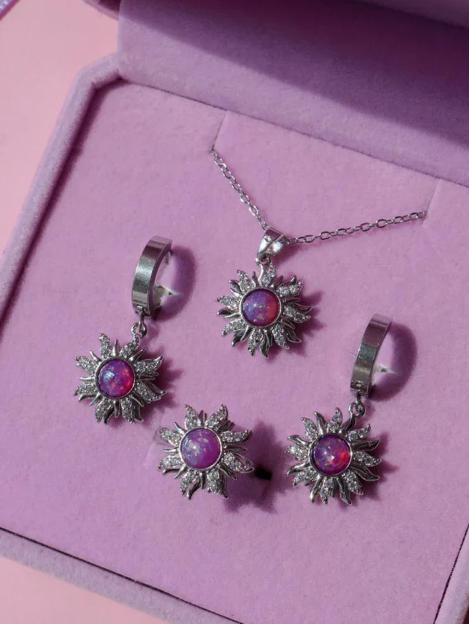 Kit joias Rapunzel Giratório Banhado em Prata ou Ouro