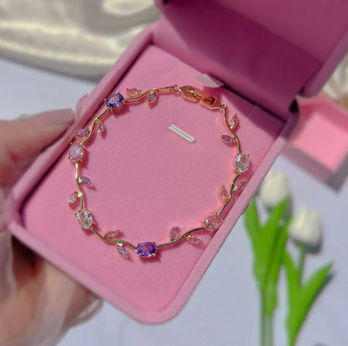 Bracelete Tulipas Banhado a Ouro ou Prata 🌷