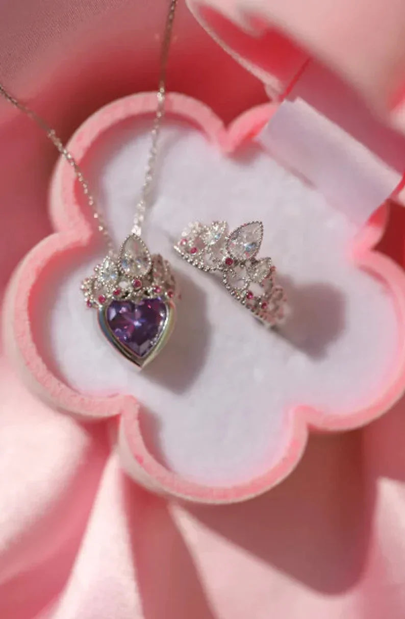 Conjunto Princesa Enrolados - Colar + Anel