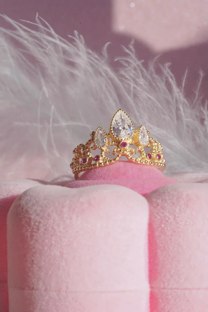 Conjunto Princesa Enrolados - Colar + Anel