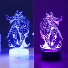 Luminária Valorant com base, cabo e controle remoto. Presente ideal para fãs do jogo. Potência 0-5W, voltagem 5V. Decore com estilo e confiança!