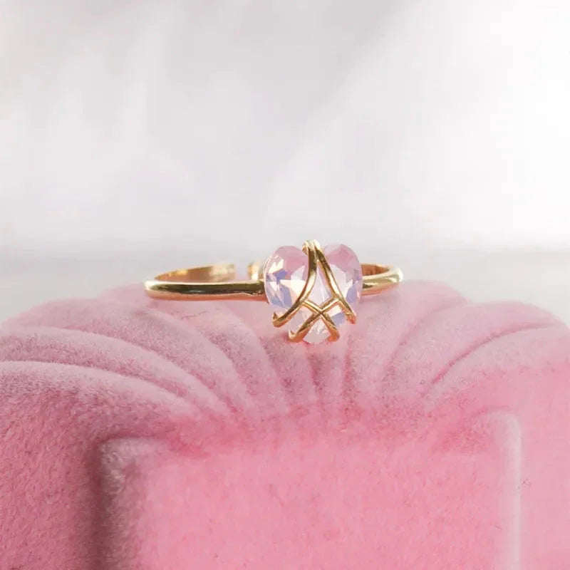 Anel ajustável de coração Barbie