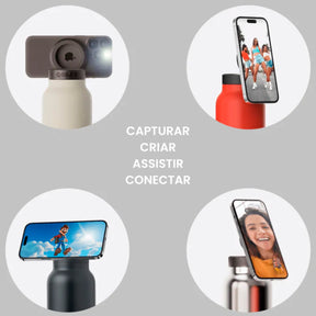 Garrafa de Água Magnética Cobar com suporte para celular 710ML