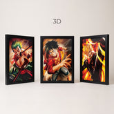 Quadro 3D – One Piece - Luffy, Sanji, Zoro