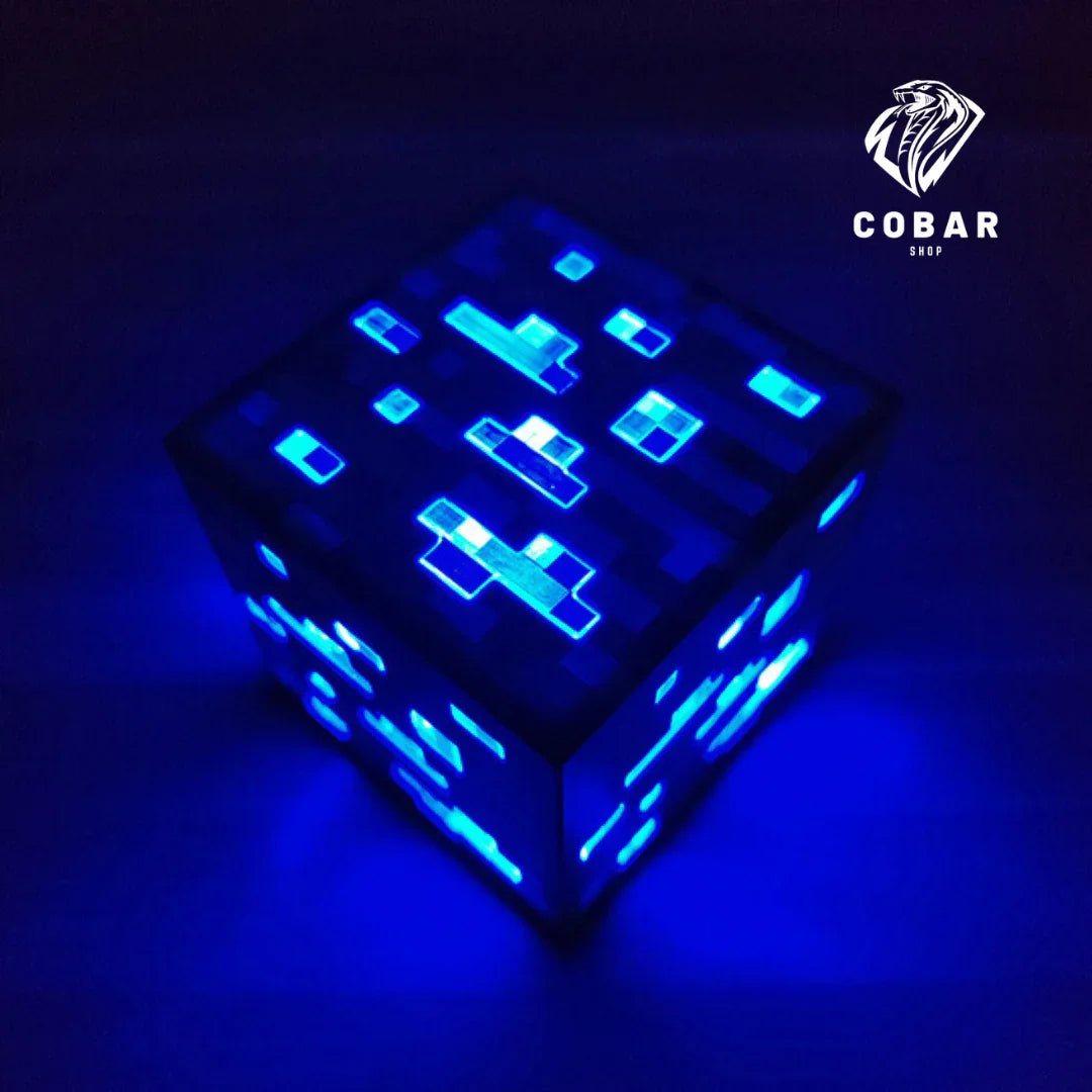 Luminária Cubo Minecraft