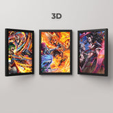 Quadro 3D Demon Slayer - Batalha Contra Luas Superiores