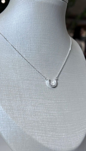Colar Lua em Prata 925 Feminino Delicado com Zircônias