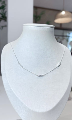 Colar Feminino em Prata 925 com Zircônias Delicadas