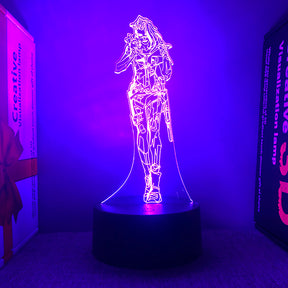 Luminária Valorant com base, cabo e controle remoto. Presente ideal para fãs do jogo. Potência 0-5W, voltagem 5V. Decore com estilo e confiança!