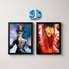 Quadro 3D Dragon Ball Z TRUNKS, FREZZA