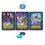 Quadro 3D Cavaleiros do Zodíaco Saga de Hades holográfico