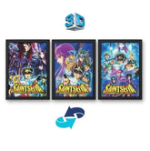 Quadro 3D Cavaleiros do Zodíaco Saga de Hades holográfico