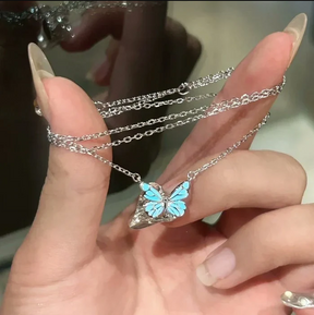 Colar e Pulseira Borboleta Encantada Luminosa