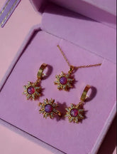 Kit joias Rapunzel Giratório Banhado em Prata ou Ouro