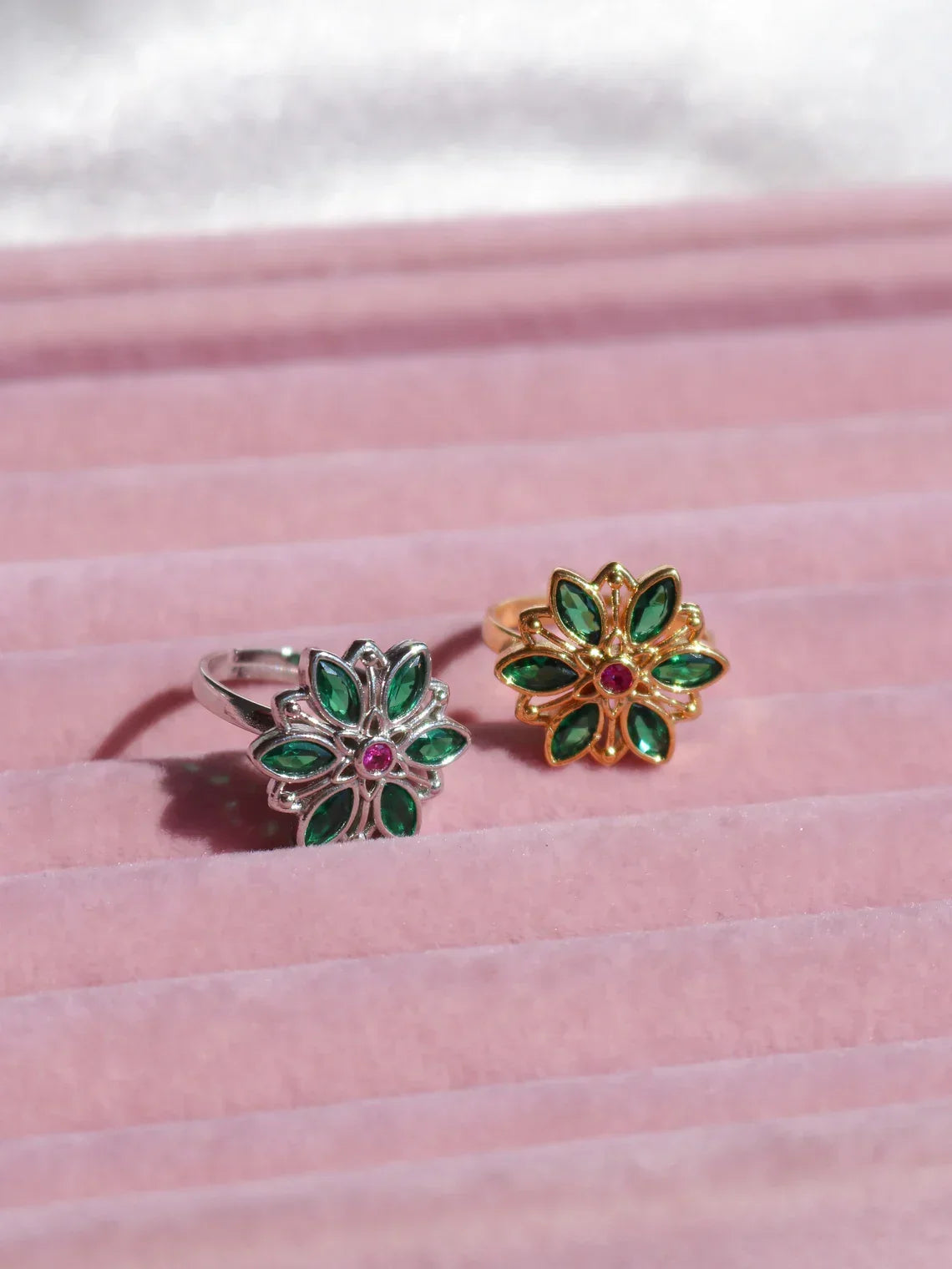 Anastasia anel e colar banhado com prata 925