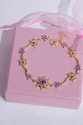 Pulseira Rapunzel Girassol Roxo Prata ou Dourado
