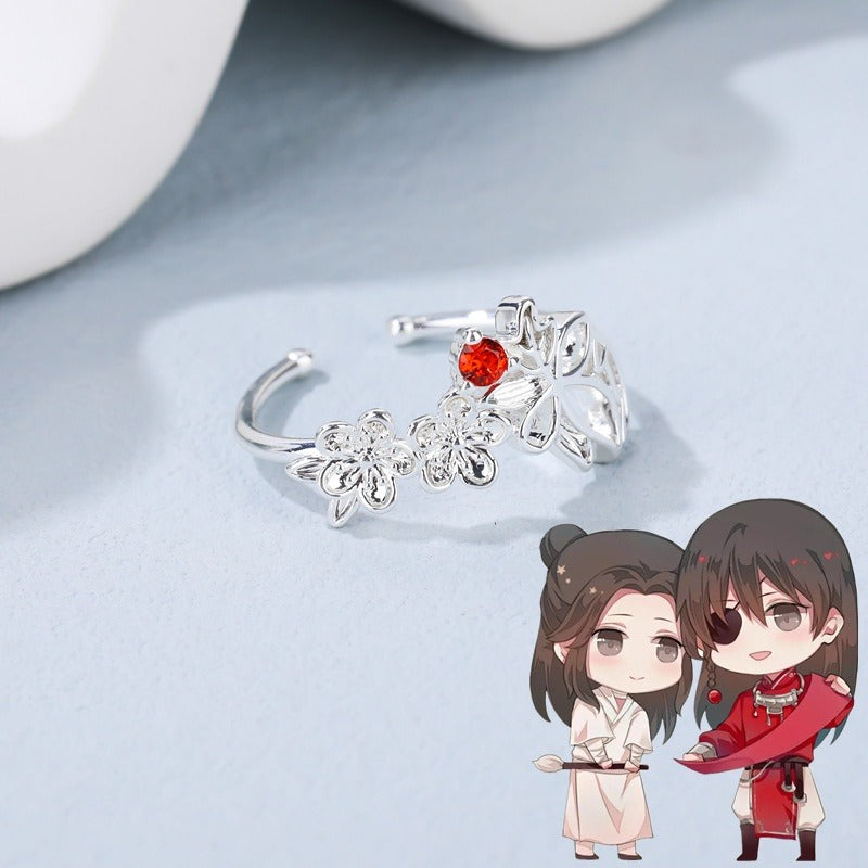 Kit Anime Tian Guan Ci Fu Anél, pulseira e brinco