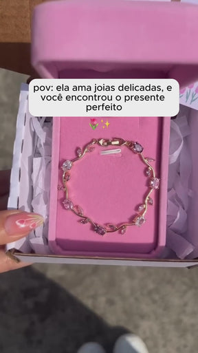 Bracelete Tulipas Banhado a Ouro ou Prata 🌷