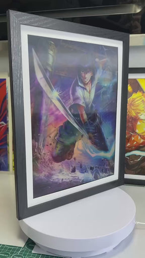 Quadro 3D Naruto, Sasuke e Kakashi