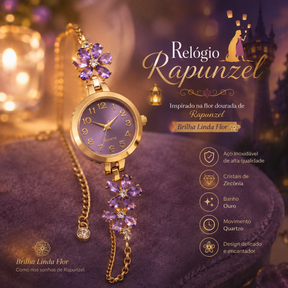 Relógio Rapunzel - Vejo em fim a luz Brilhar