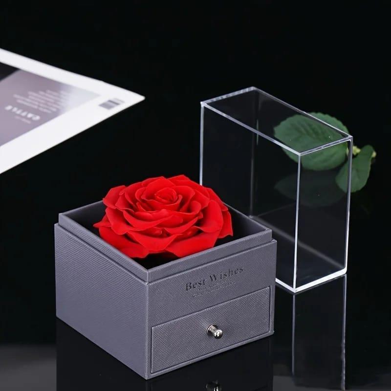 Colar "Eu Te Amo" em 100 idiomas com Rosa Eterna. Em prata 925, com caixa e cartão. Presente ideal para expressar amor eterno em qualquer ocasião.
