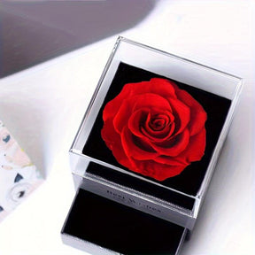 Colar "Eu Te Amo" em 100 idiomas com Rosa Eterna. Em prata 925, com caixa e cartão. Presente ideal para expressar amor eterno em qualquer ocasião.
