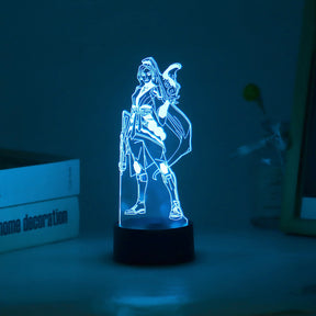 Luminária Valorant com base, cabo e controle remoto. Presente ideal para fãs do jogo. Potência 0-5W, voltagem 5V. Decore com estilo e confiança!