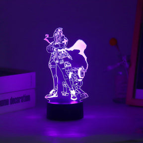 Luminária Valorant com base, cabo e controle remoto. Presente ideal para fãs do jogo. Potência 0-5W, voltagem 5V. Decore com estilo e confiança!