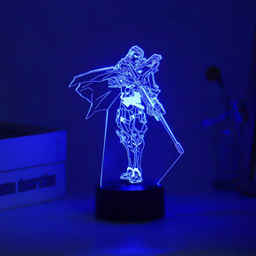 Luminária Valorant com base, cabo e controle remoto. Presente ideal para fãs do jogo. Potência 0-5W, voltagem 5V. Decore com estilo e confiança!